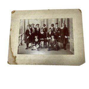 Antique 1899 Photograph Western College Freshman Class Washington Cabinet Signed